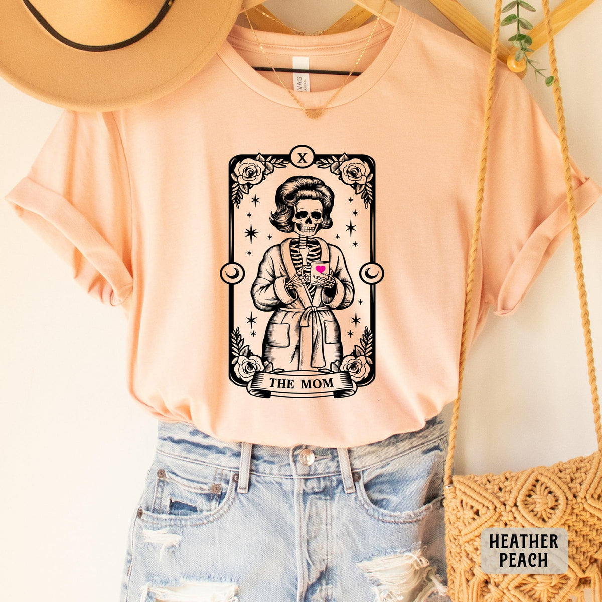 Mom Tarot Card Shirt – Skeleton Mom Shirt With Witchy Vibes & Celestial Mama Tee