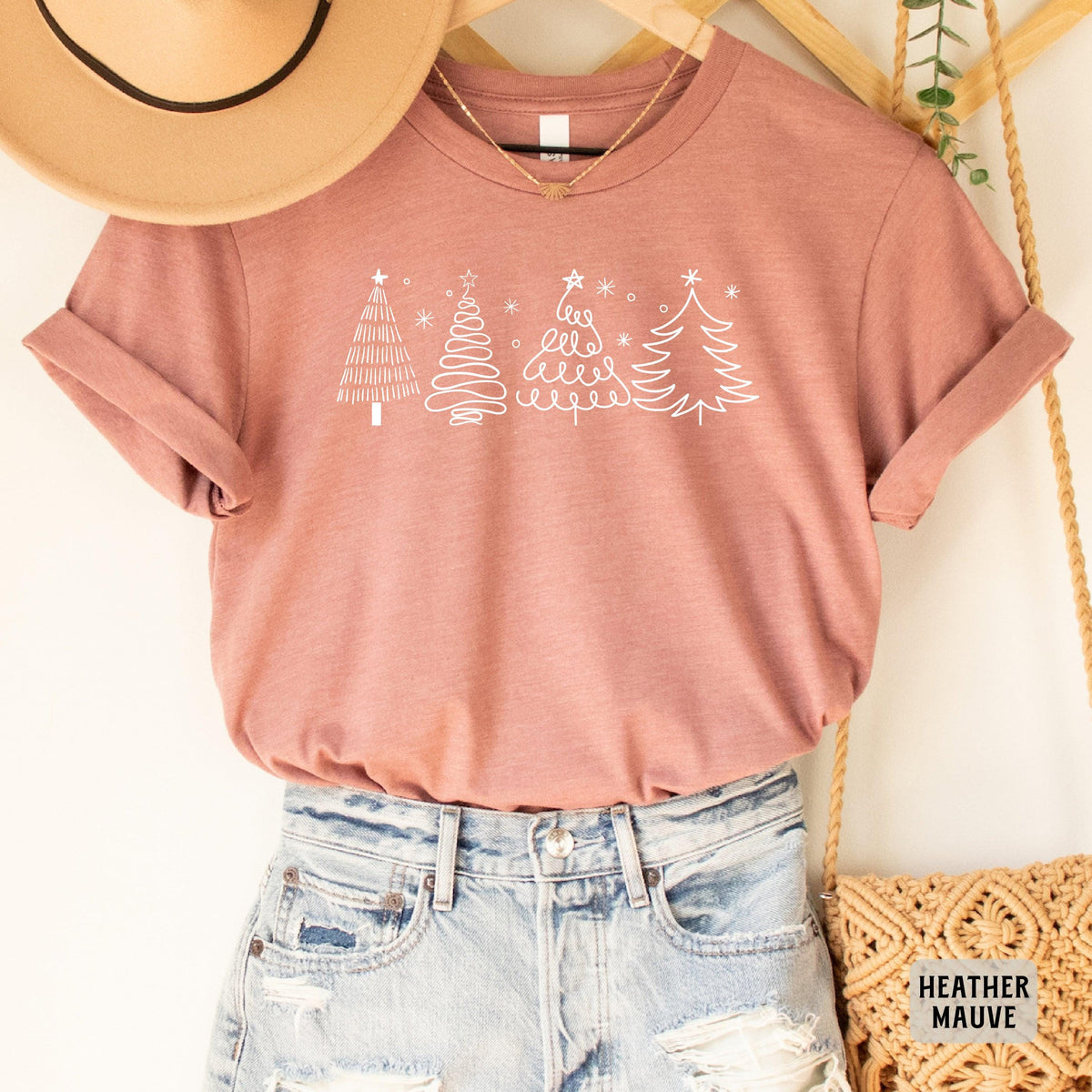Christmas Trees Shirt Cute Holiday Shirt Merry XMas Shirt Winter Shirt Christmas Gift New Year Shirt