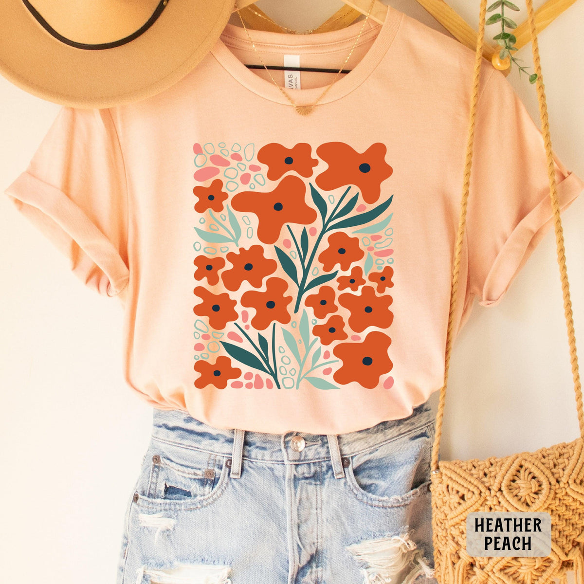 Boho Wildflowers Shirt Goblincore Shirt Botanical Shirt Gardening Shirt Retro Flower Shirt