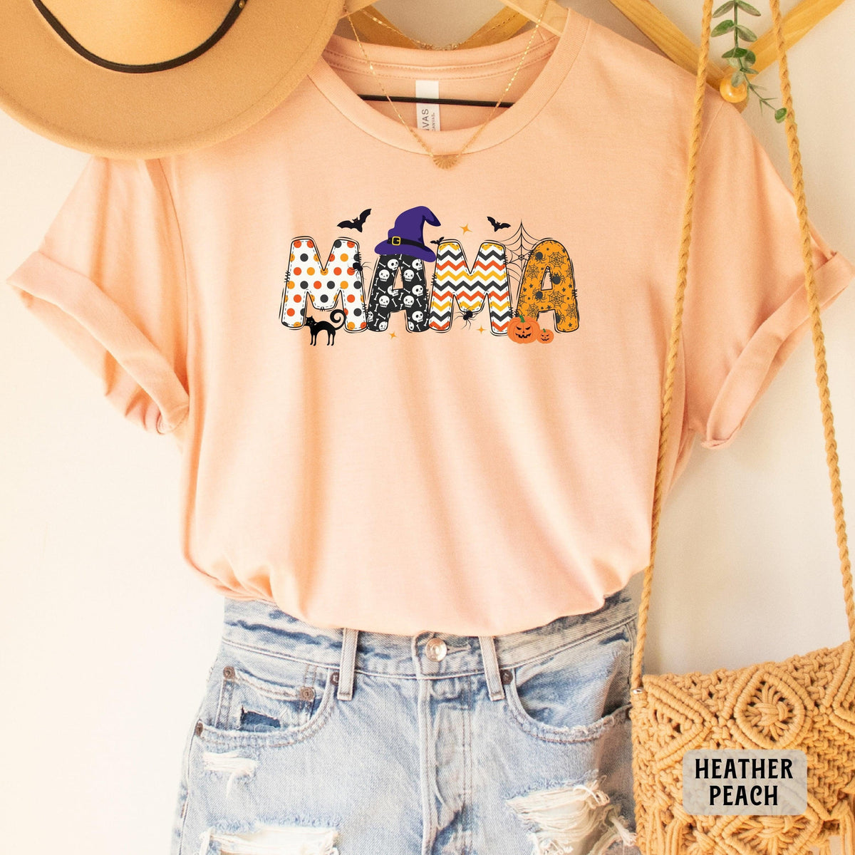 Halloween Mama Shirt - Spooky Mom Tee | Retro Halloween & Witchy Mama Style