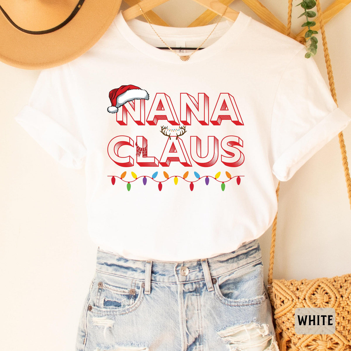 Nana Claus Christmas Shirt Family Claus Shirt Grandma Xmas Gift Grandmother Holiday Shirt