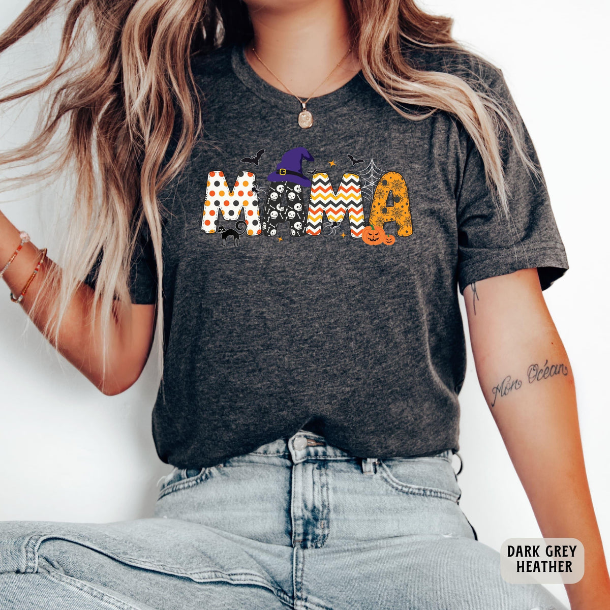 Halloween Mama Shirt - Spooky Mom Tee | Retro Halloween & Witchy Mama Style