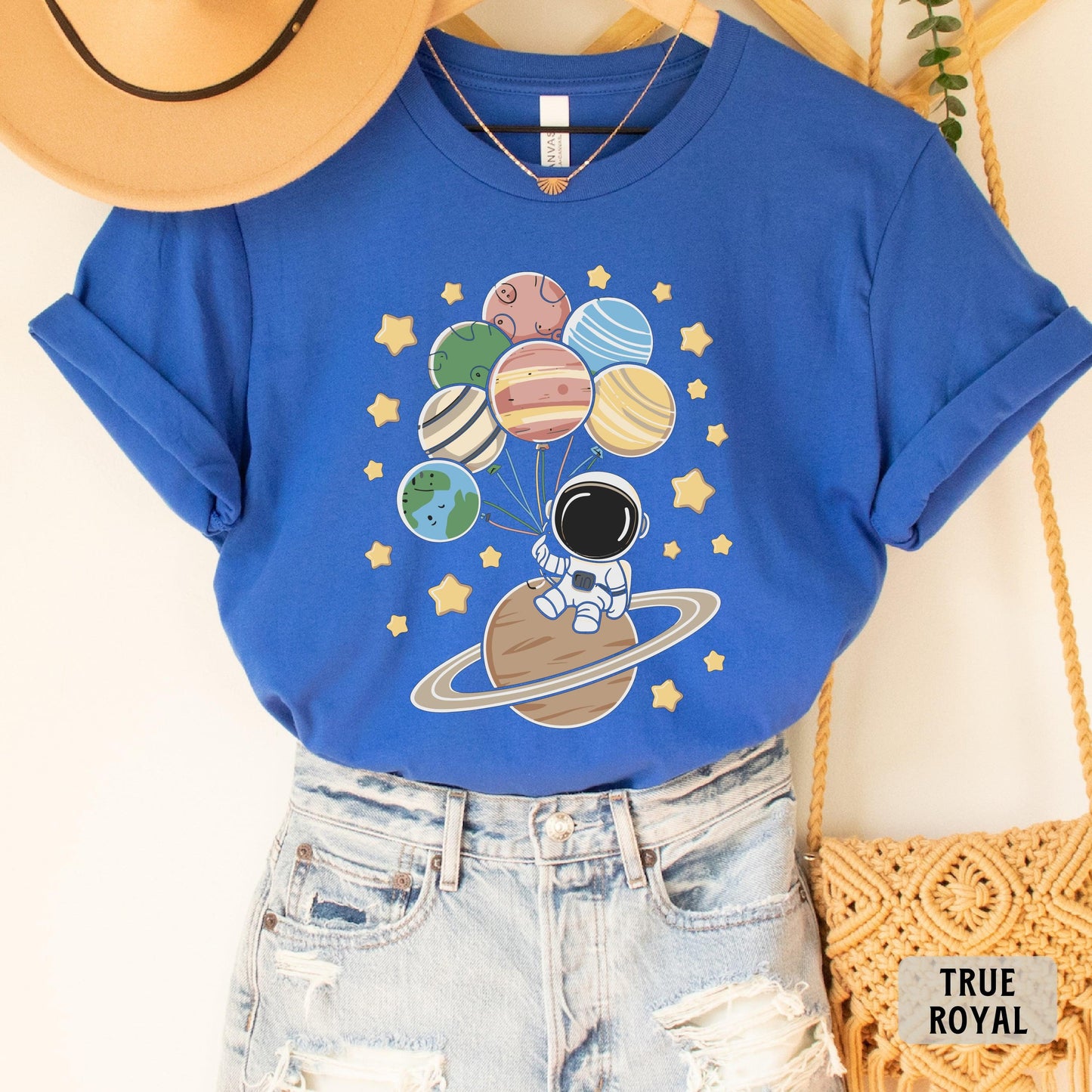 Astronaut Planet Balloon Shirt Spaceman Planets Shirt Space Reading Shirt Astronaut Family Shirt