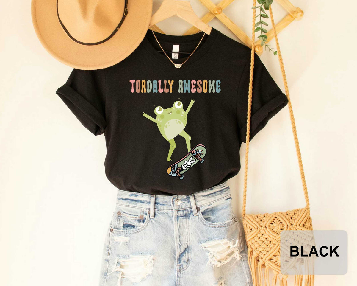 Funny Frog Skateboard Shirt Toad Pet Owner Skate Roller Tshirt Skare Boarder Shirt