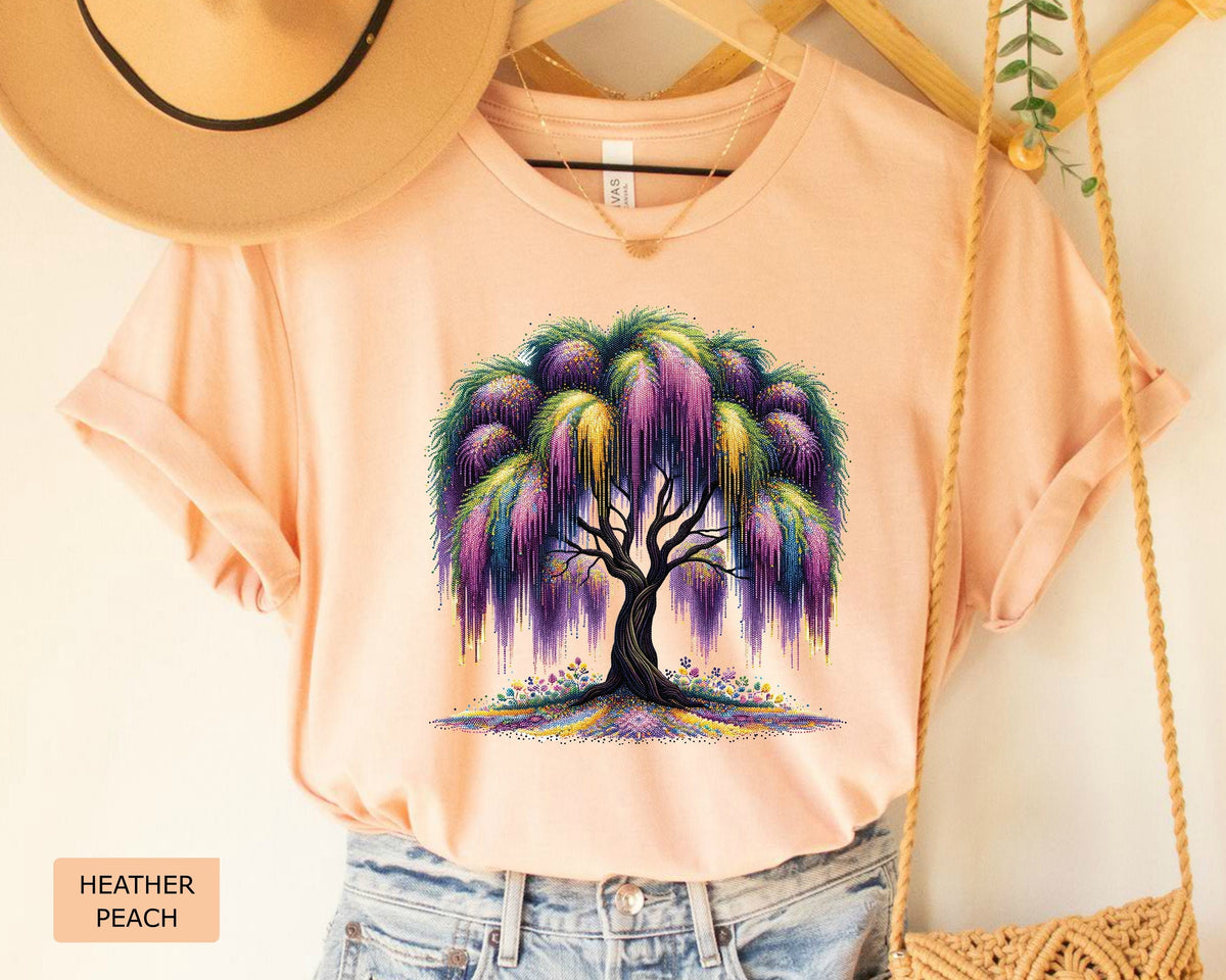 Mardi Gras Tree Shirt Saints New Orleans Shirt Louisiana Shirt Mardi Gras Festival Shirt
