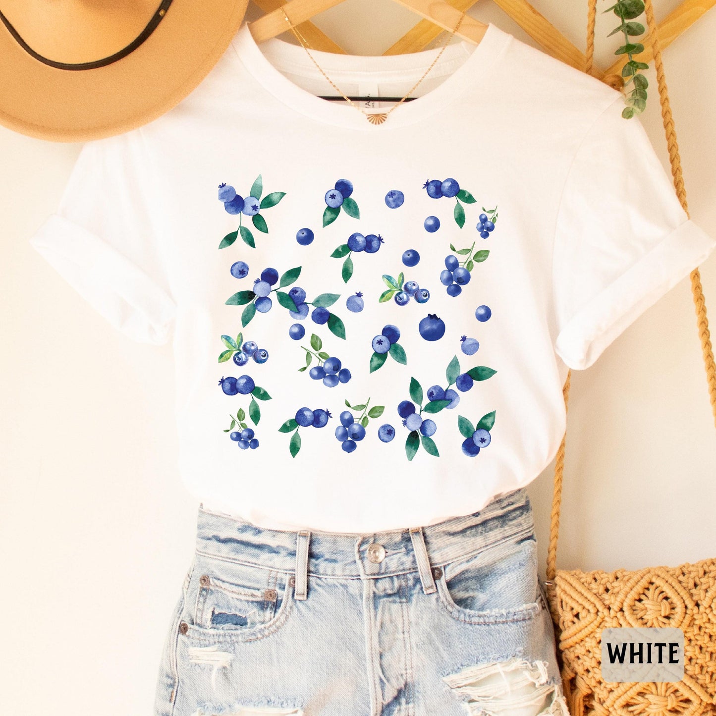 Blueberries Shirt Vintage Fruit Graphic Shirt Foodie Shirt Farm Girl Shirt Plant Lover Shirt