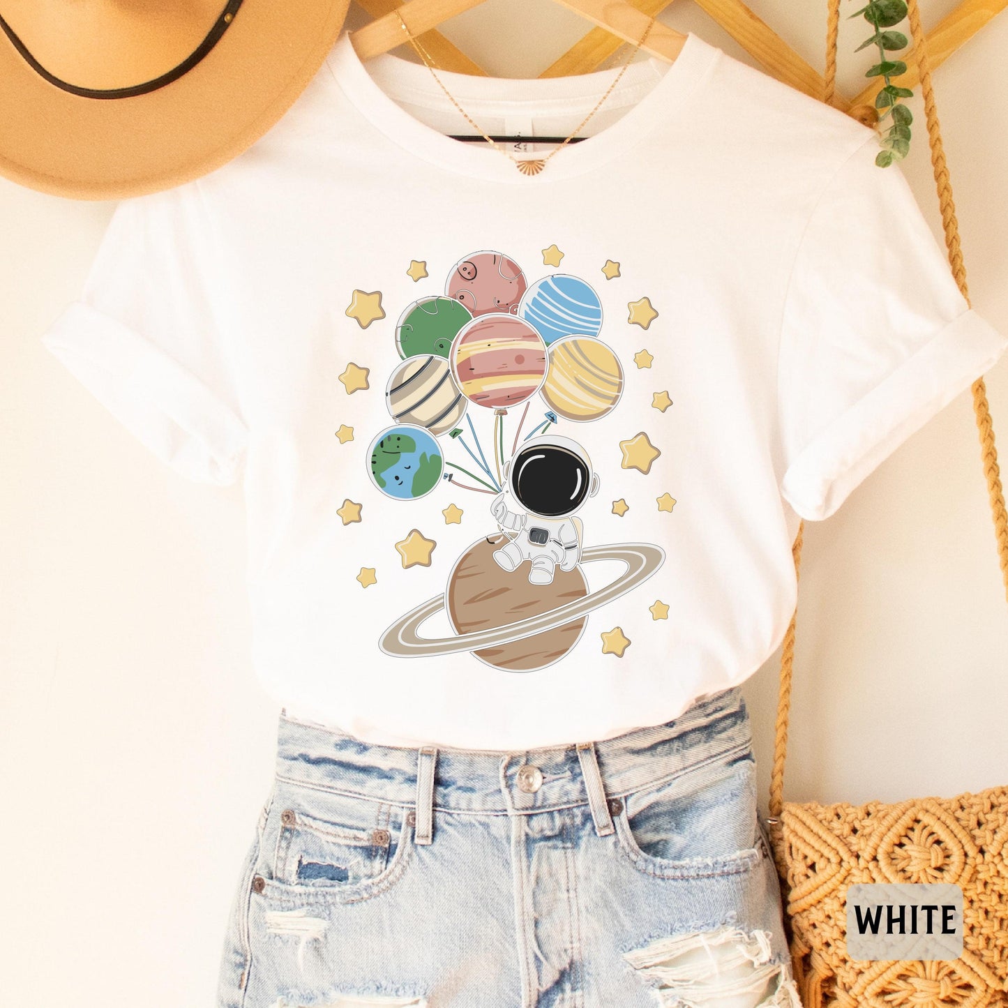 Astronaut Planet Balloon Shirt Spaceman Planets Shirt Space Reading Shirt Astronaut Family Shirt