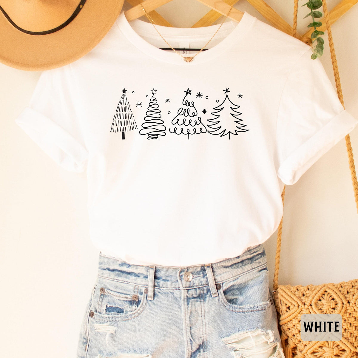 Christmas Trees Shirt Cute Holiday Shirt Merry XMas Shirt Winter Shirt Christmas Gift New Year Shirt