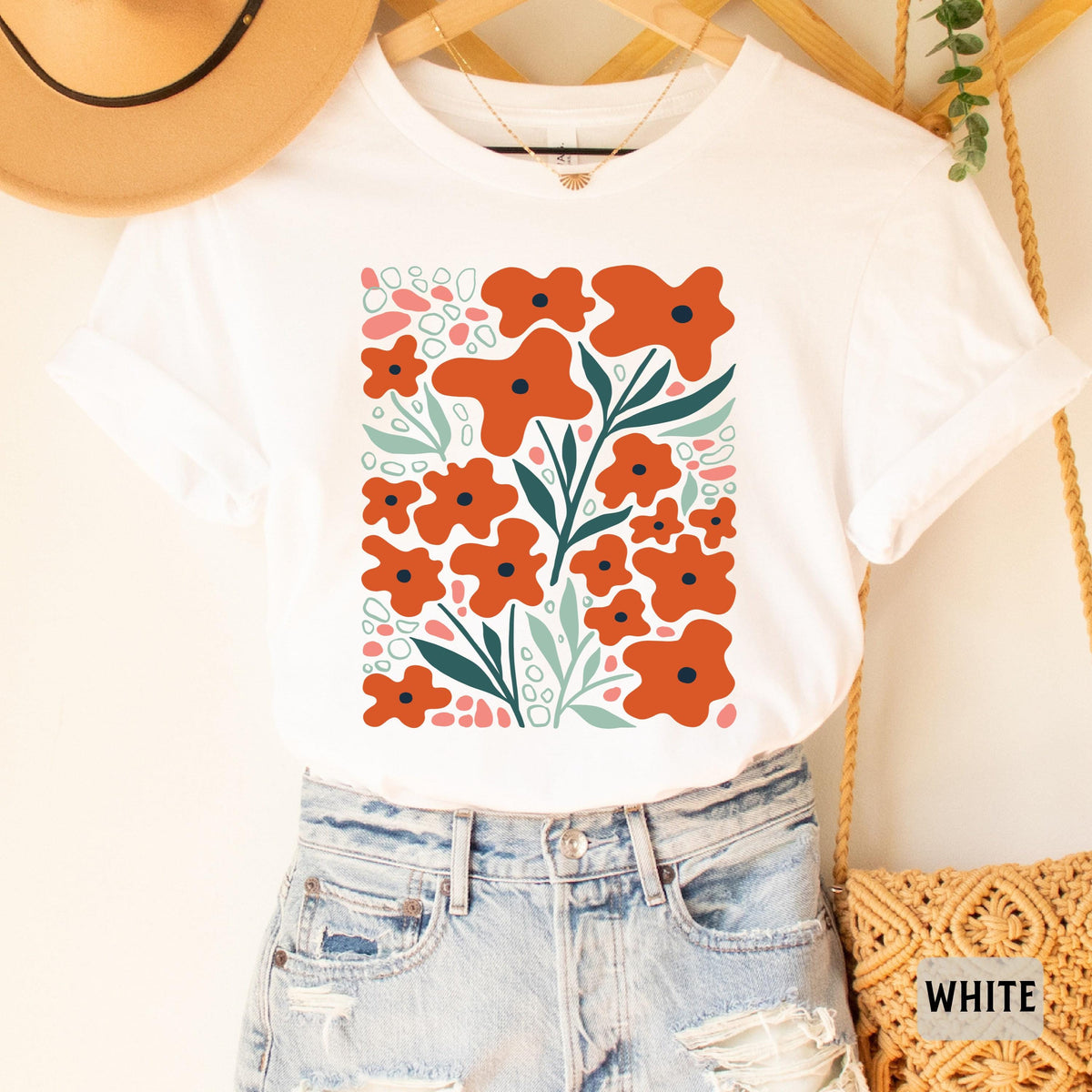 Boho Wildflowers Shirt Goblincore Shirt Botanical Shirt Gardening Shirt Retro Flower Shirt