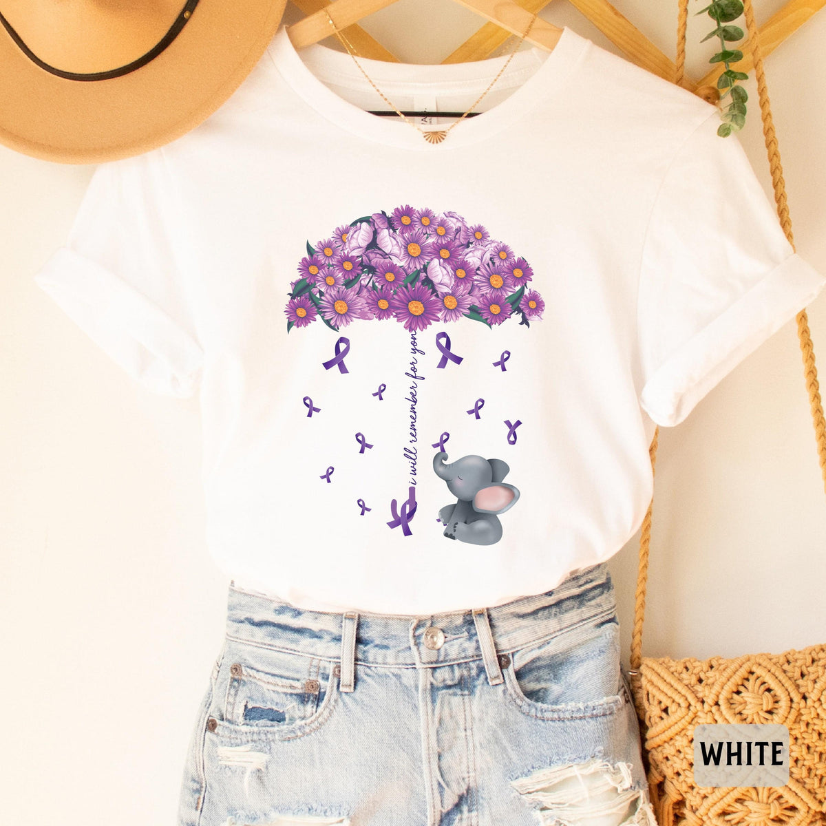 Alzheimer's Awareness Flower Shirt – I Will Remember For You