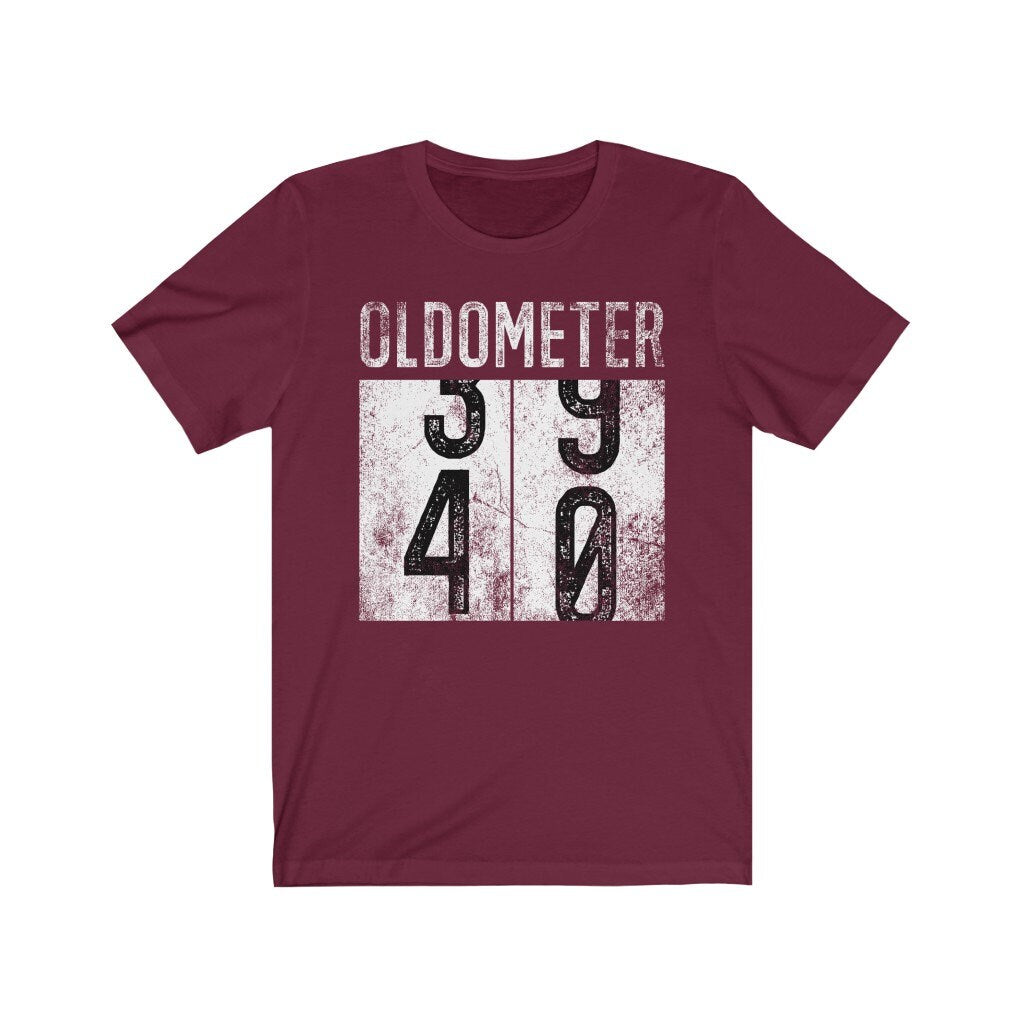 Oldometer 40 Shirt, Funny 40th Birthday Shirt