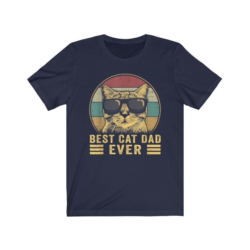 Funny Cat Dad Graphic Tee, Father's Day Gift