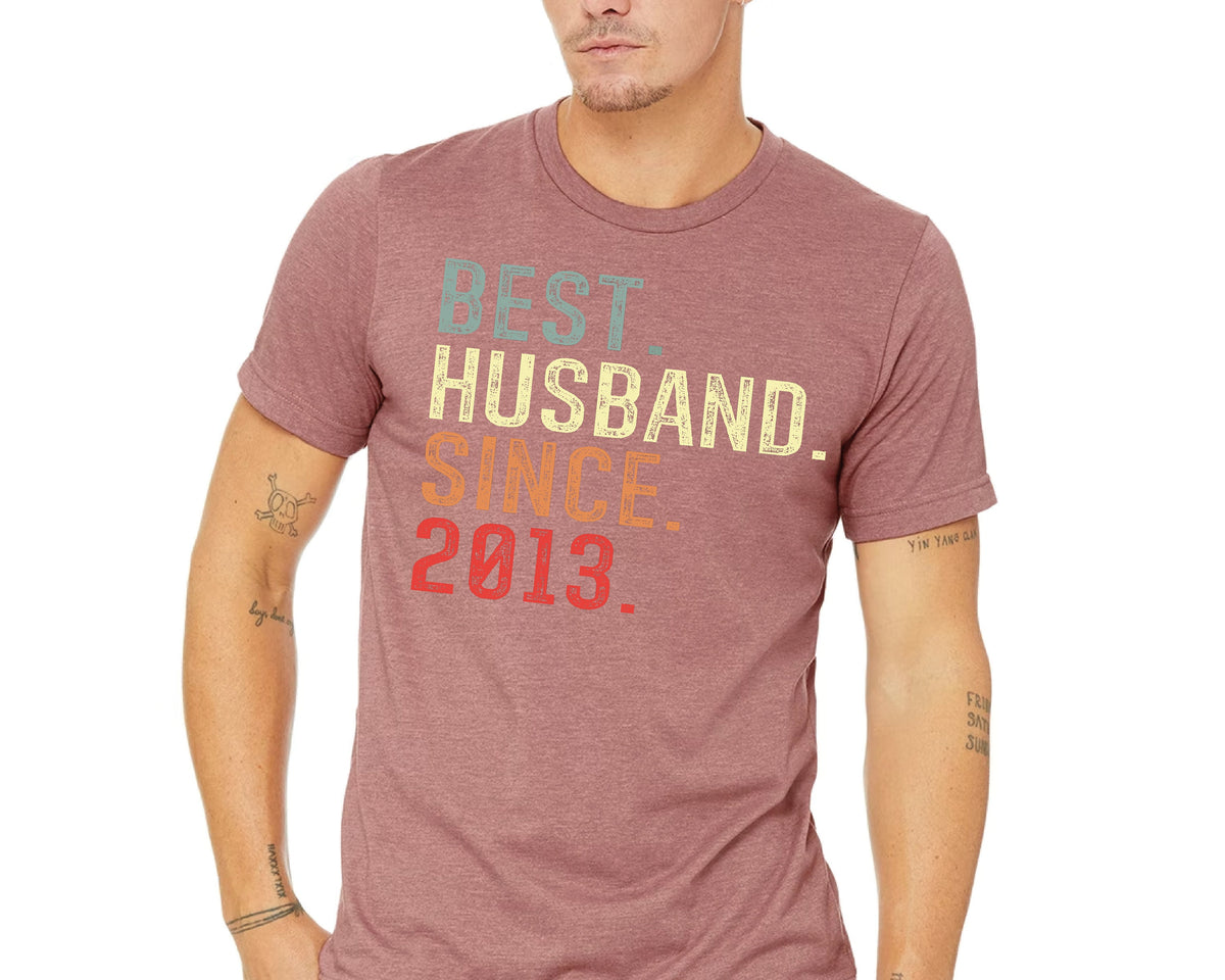 Best Husband Since 2016 Shirt, Custom 10th Wedding Anniversary Gift for Him