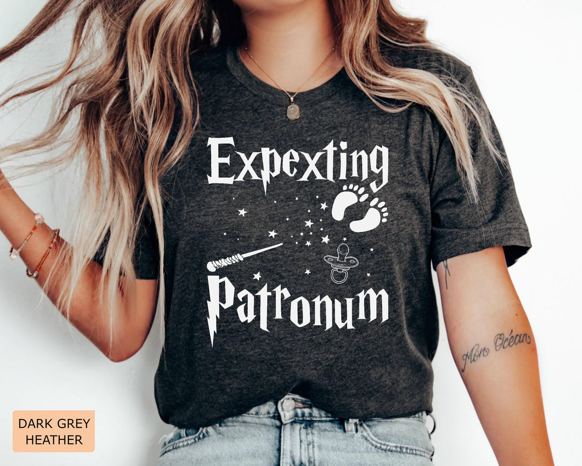 Expecting Patronum Maternity Shirt: Magical Pregnancy Announcement T-Shirt