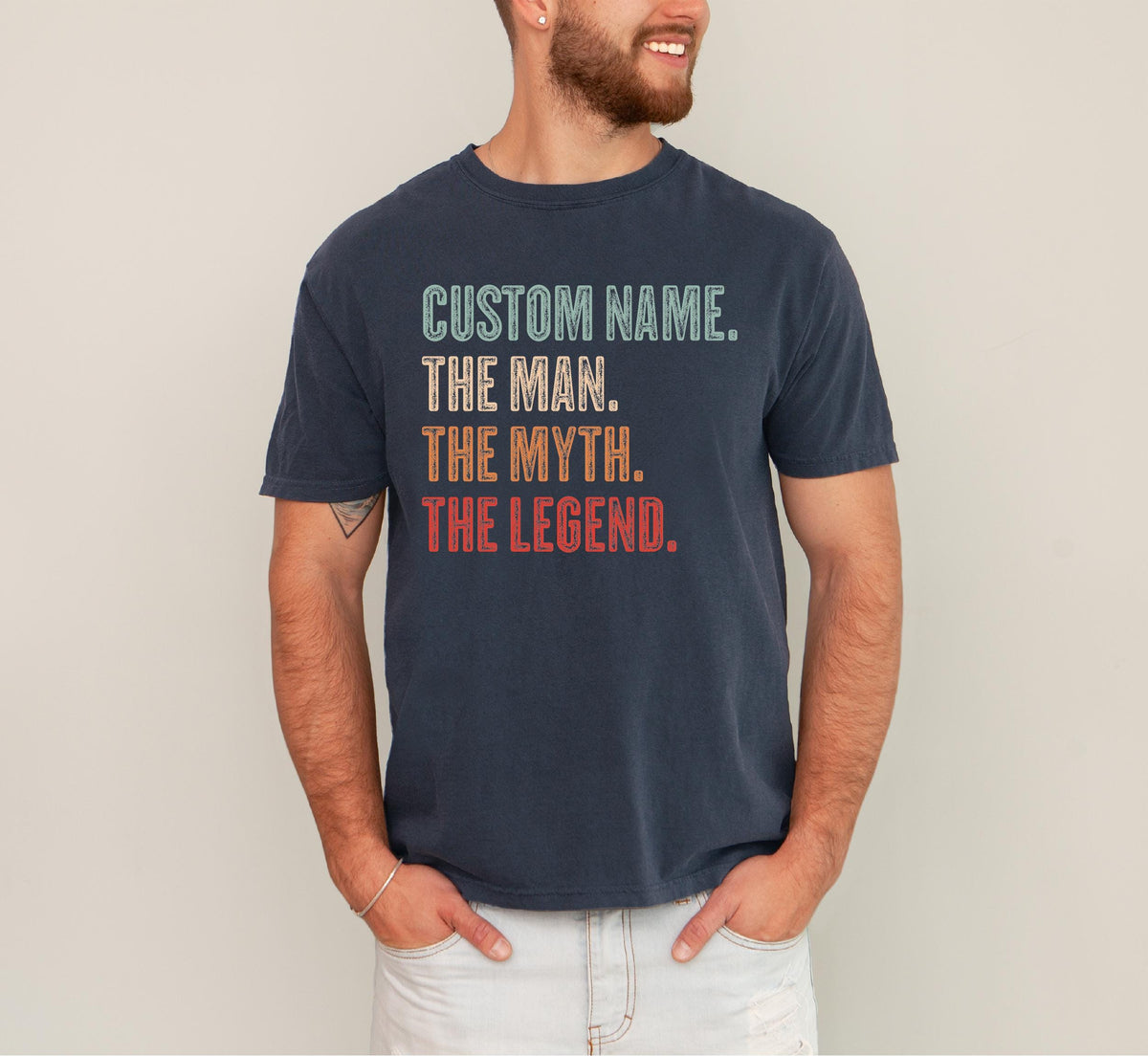 Custom 'The Man, The Myth, The Legend' Shirt, Personalized Gift