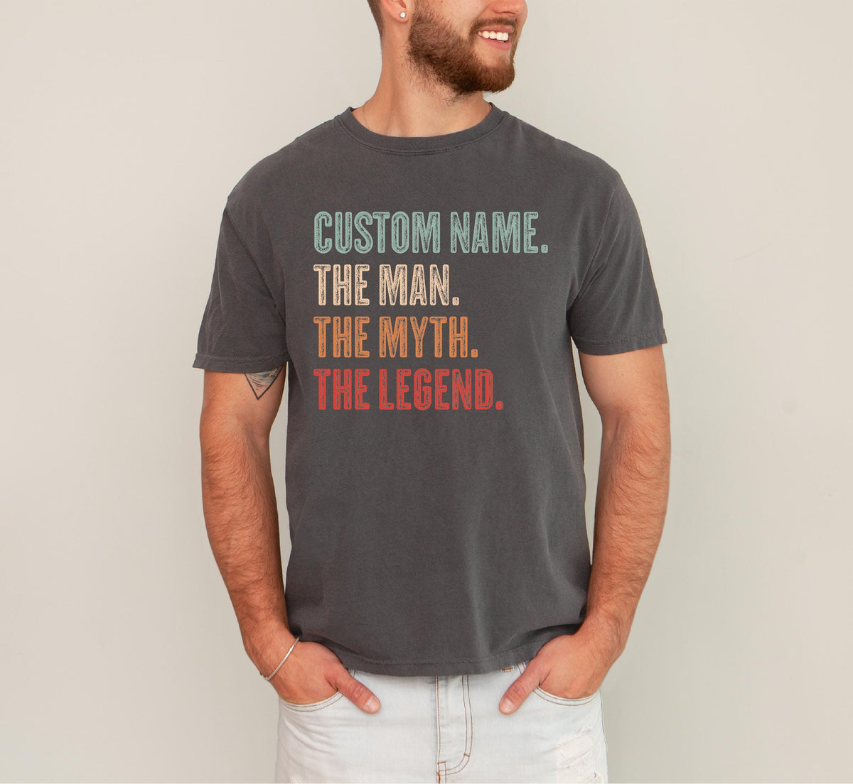 Custom 'The Man, The Myth, The Legend' Shirt, Personalized Gift