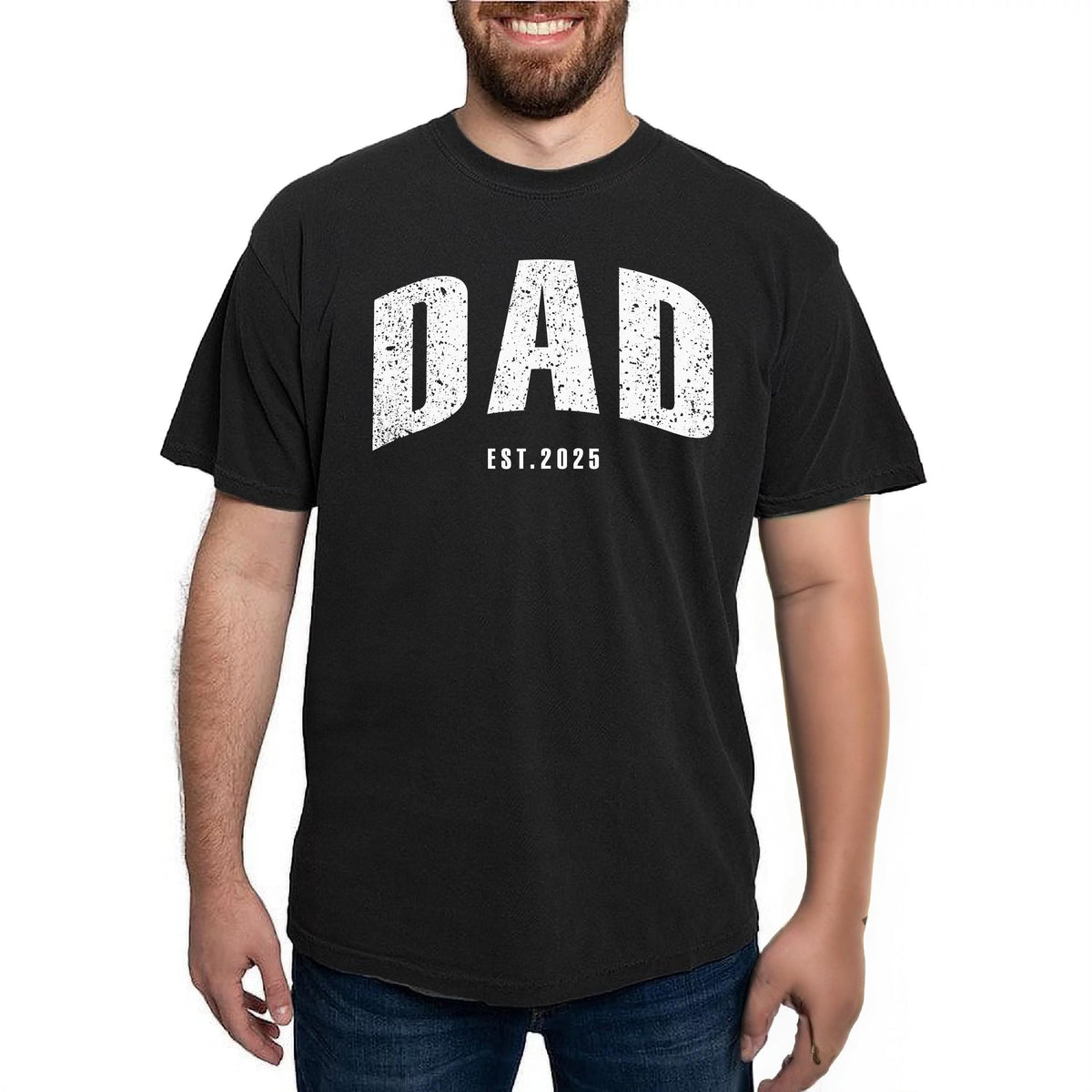 Custom Dad Est. Year Comfort Colors Shirt - New Dad Gift