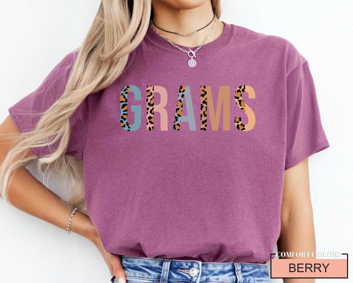 Grams Shirt, Leopard Print Grandma Tee, Mothers Day Gift
