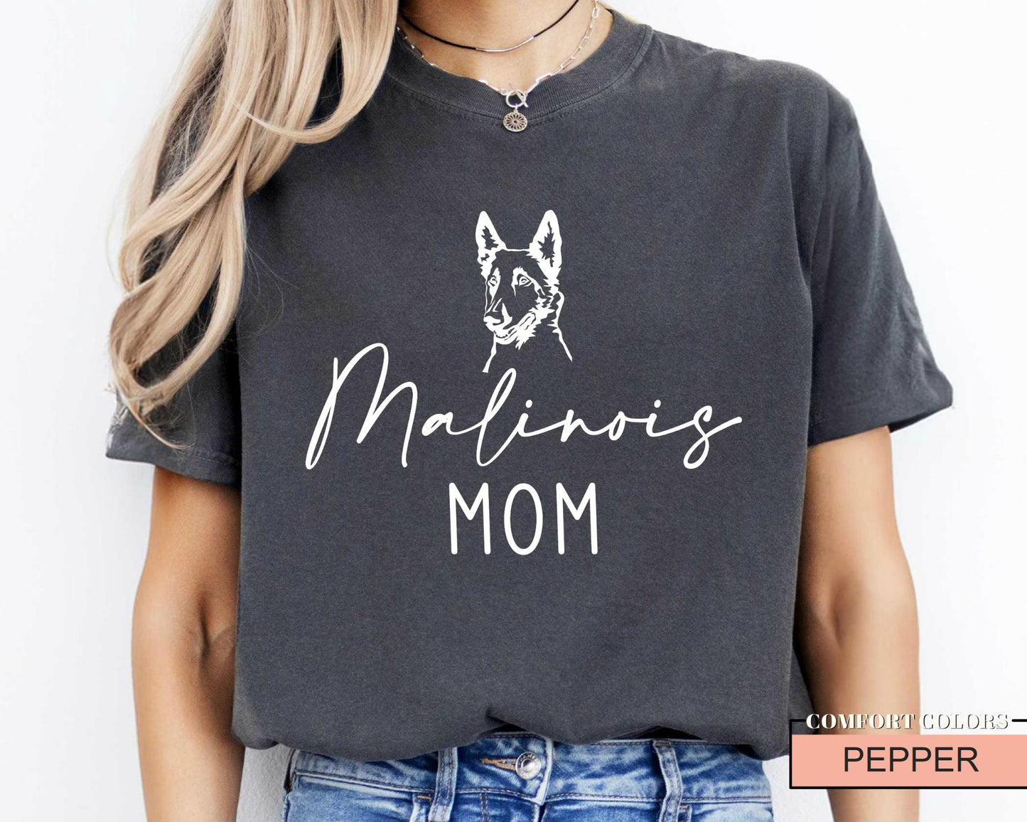 Malinois Mom T-Shirt: Belgian Shepherd Dog Lover Gift