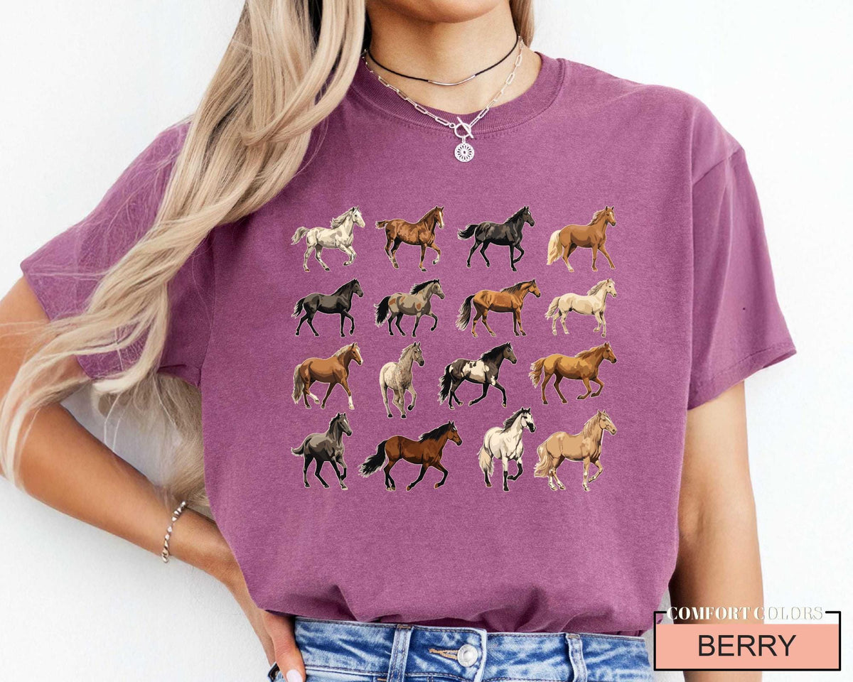 Horse Breeds Farm Shirt: Equestrian Gift