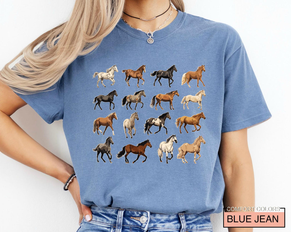 Horse Breeds Farm Shirt: Equestrian Gift