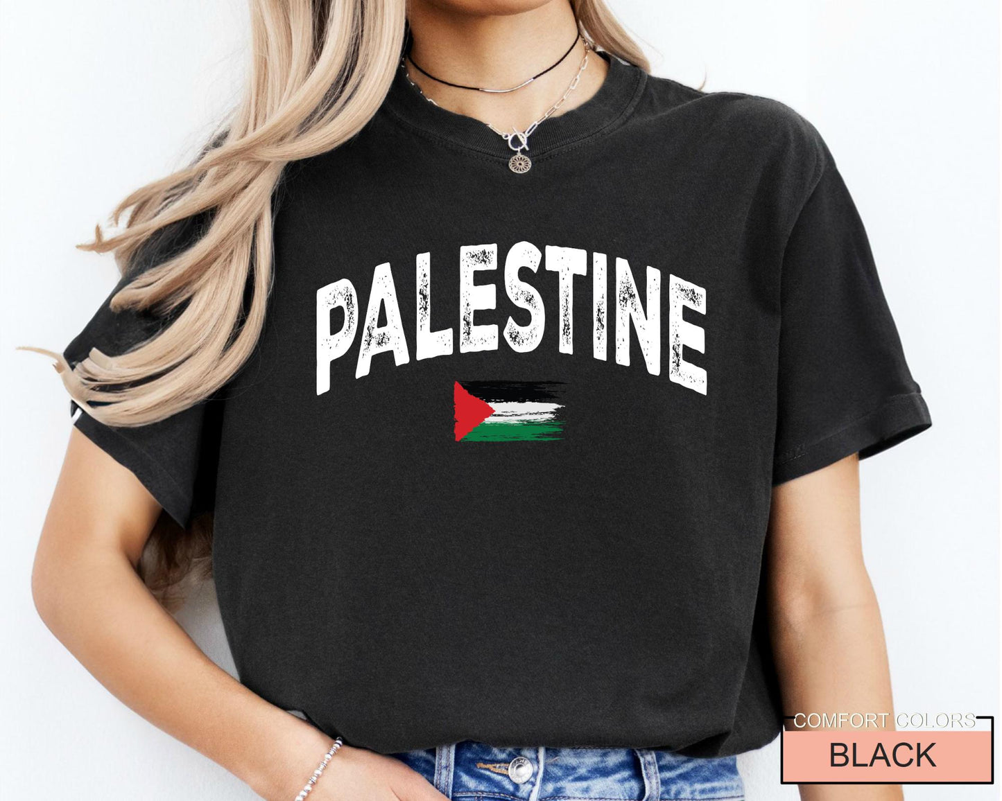 Support Palestine Flag Shirt, Comfort Colors T-Shirt