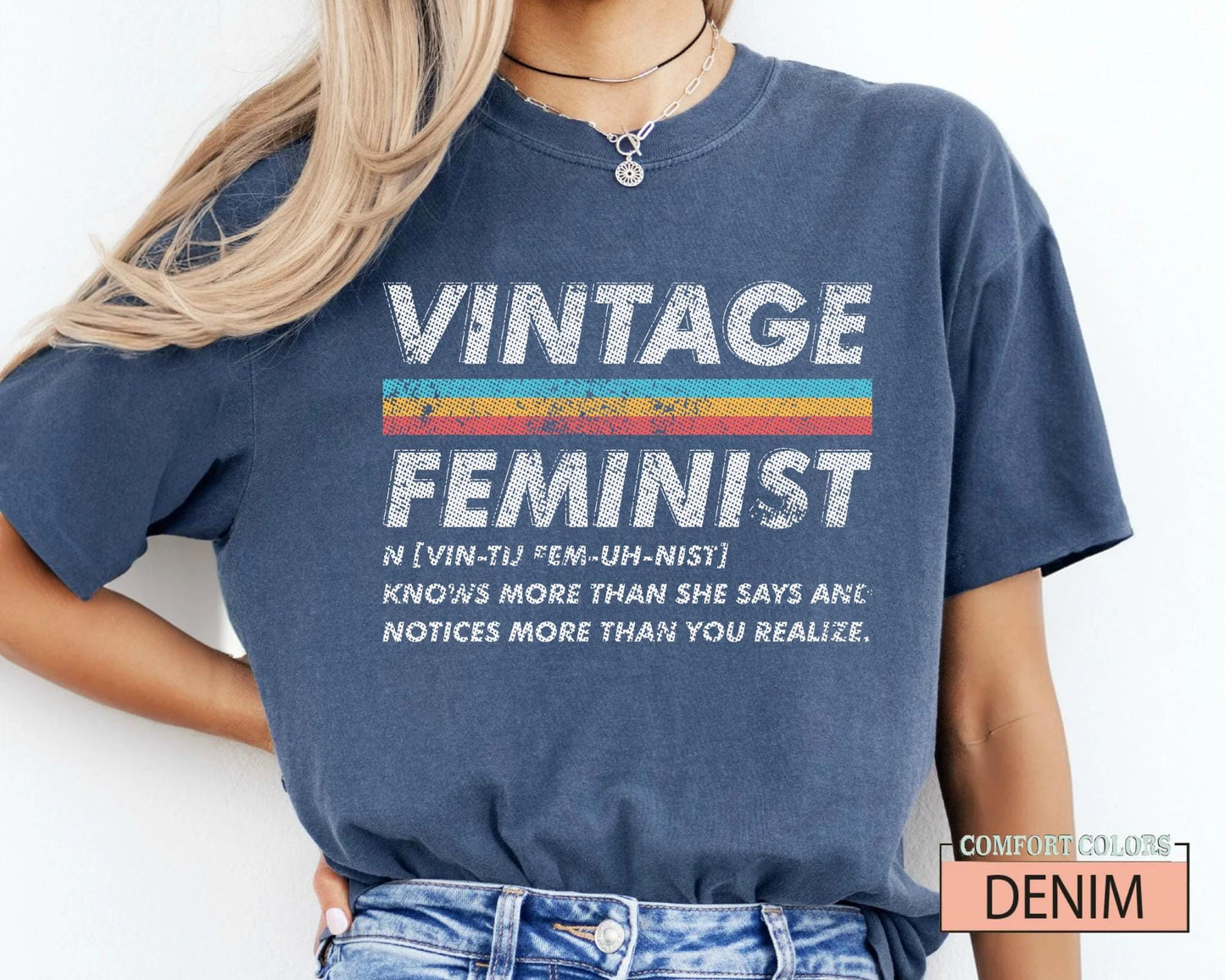 Vintage Feminist T-Shirt, Empowered Women 80s Feminist Shirt