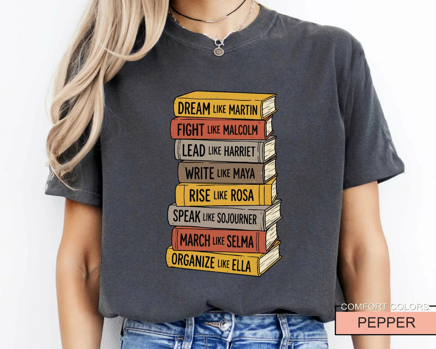Black History Books Shirt, Dream Like Martin Speak Like Frederick Tee