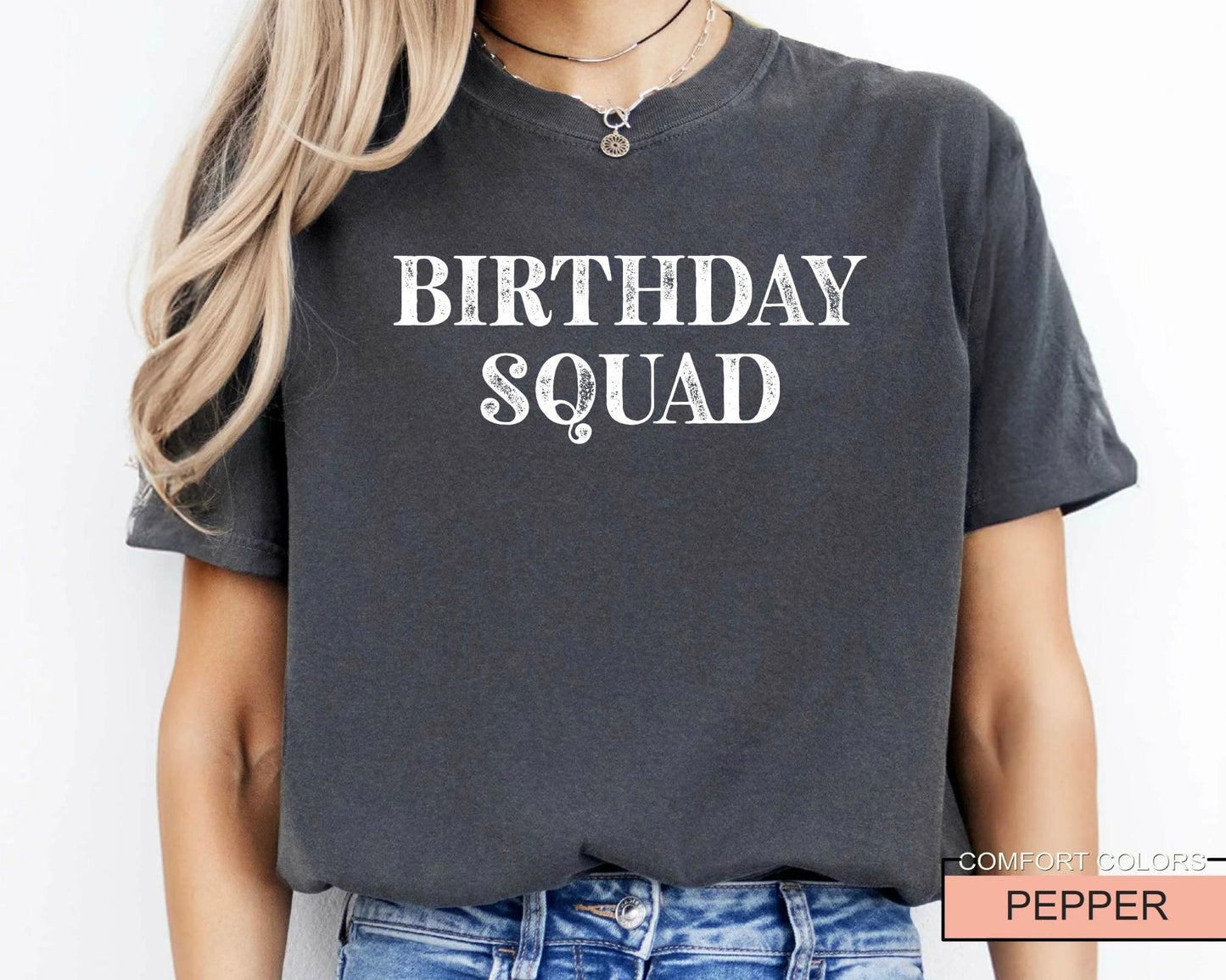 Birthday Squad Shirt, Any Year Bday Party Gift Celebration