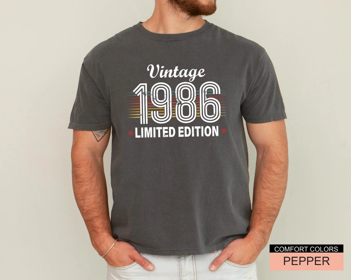 40th Birthday Shirt Vintage 1986, Limited Edition Retro Tee