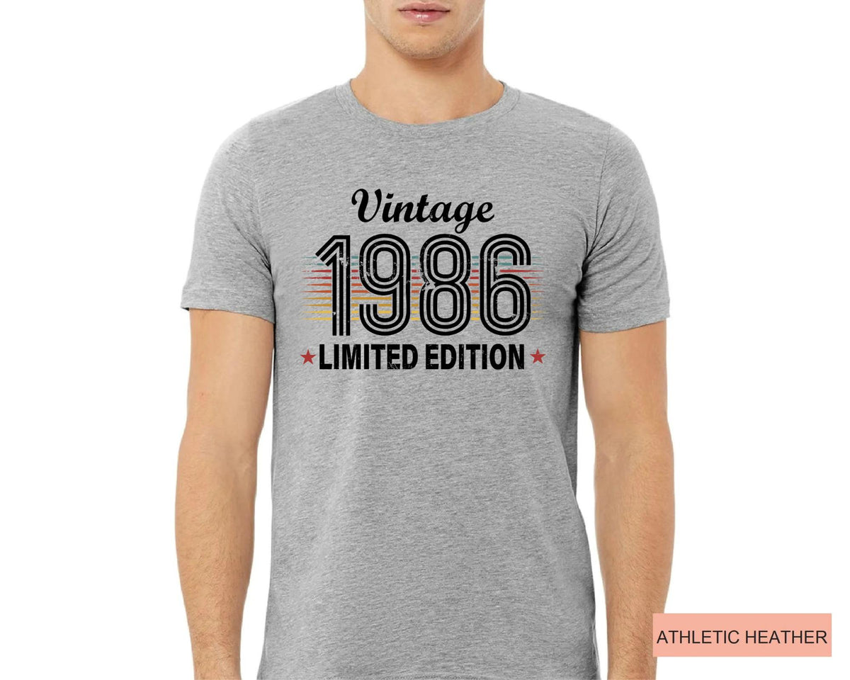 40th Birthday Shirt Vintage 1986, Limited Edition Retro Tee