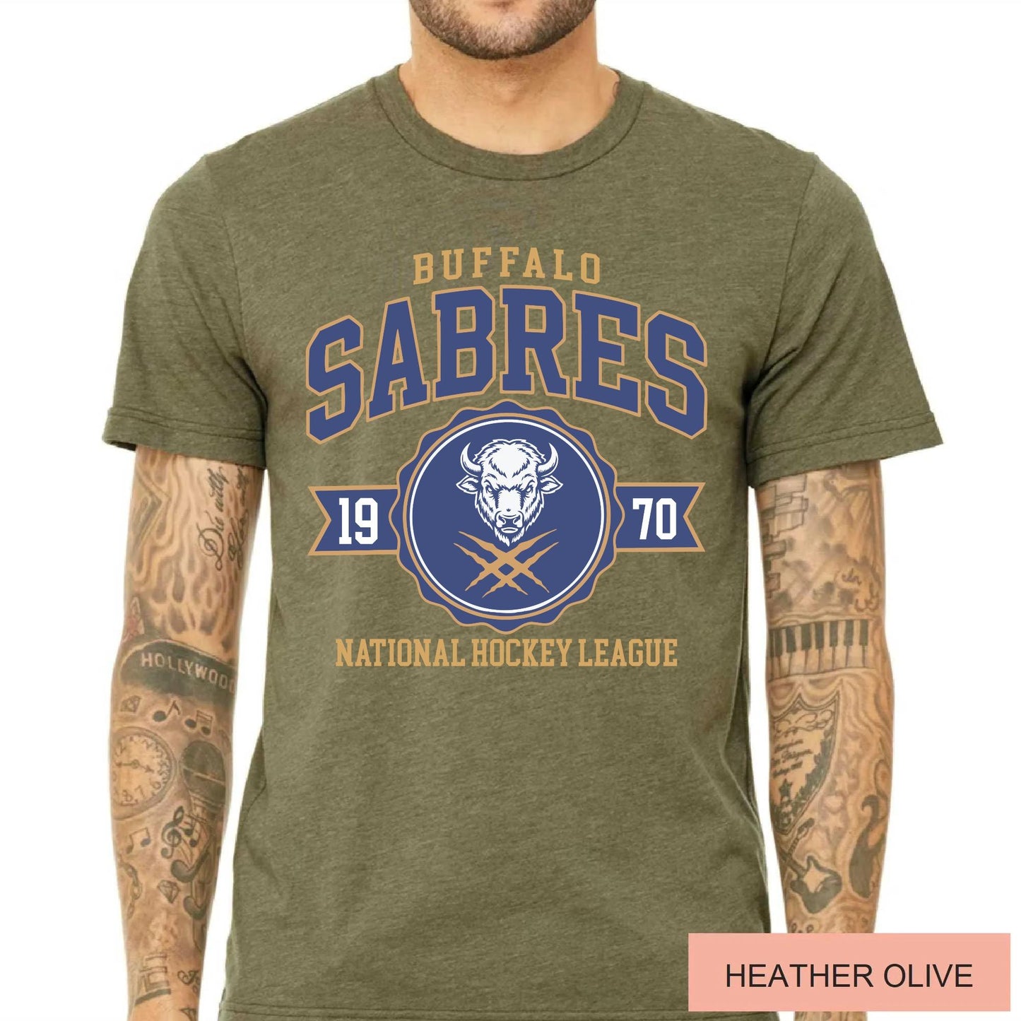 Custom School Hockey Shirt, Personalized Buffalo Hockey Tee