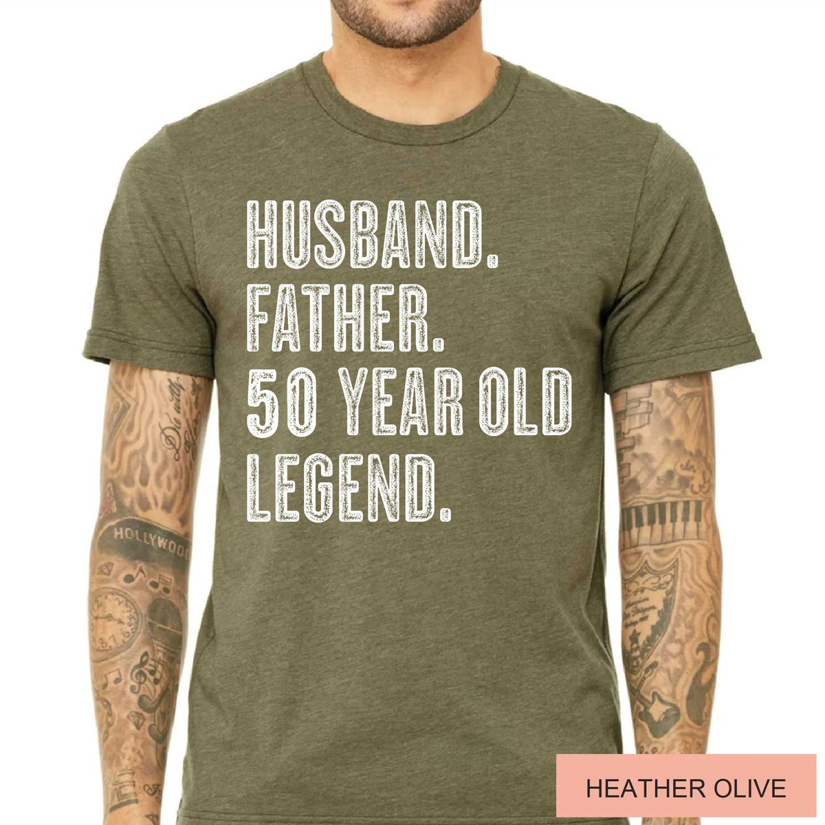 50 Year Old Birthday Gift, Husband Father Legend Shirt