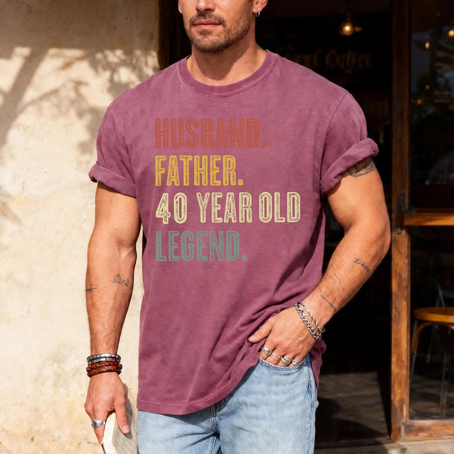 40th Birthday Shirt, Husband Father Legend Tee