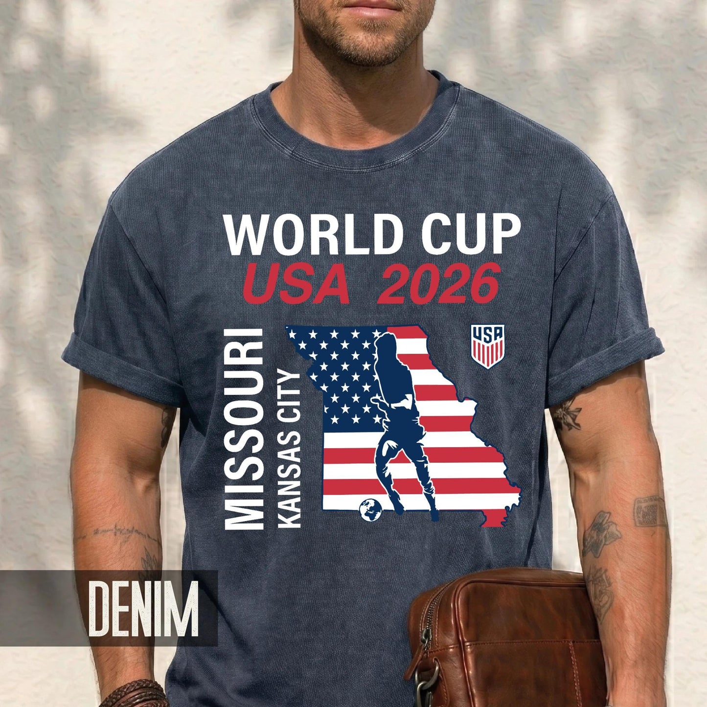 Kansas City Missouri Map World Cup 2026 Souvenir Shirt, USA Host City Soccer Fan Travel Tee
