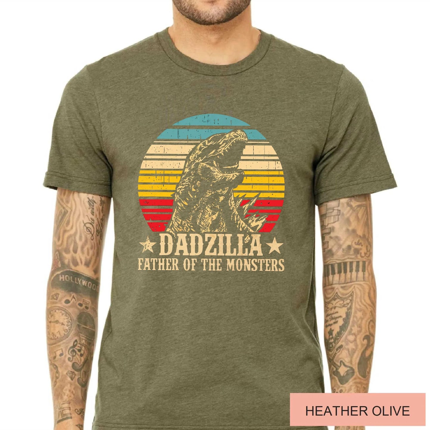 Funny Dadzilla T-Shirt: Father of Monsters, Dad Birthday Gift