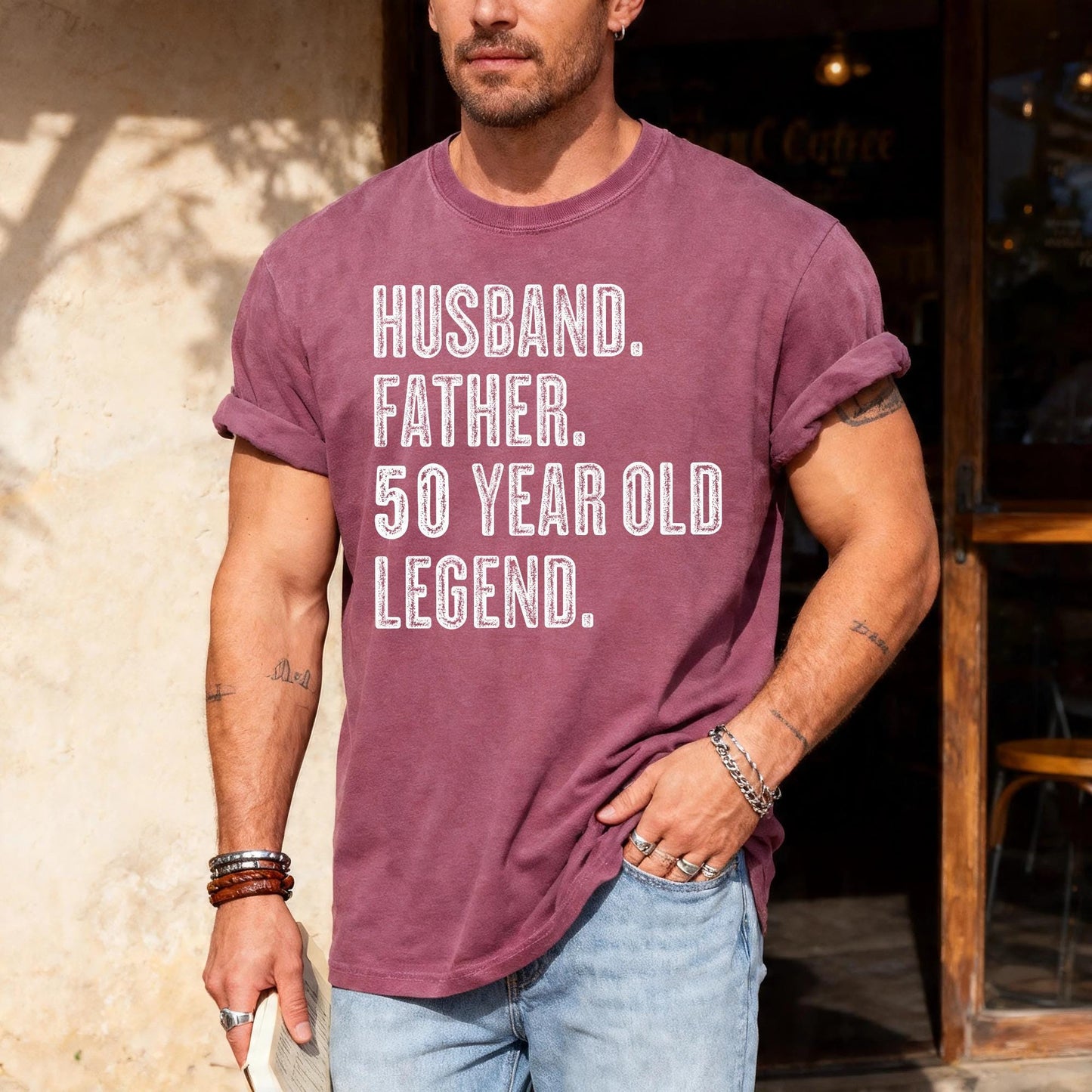 50 Year Old Birthday Gift, Husband Father Legend Shirt