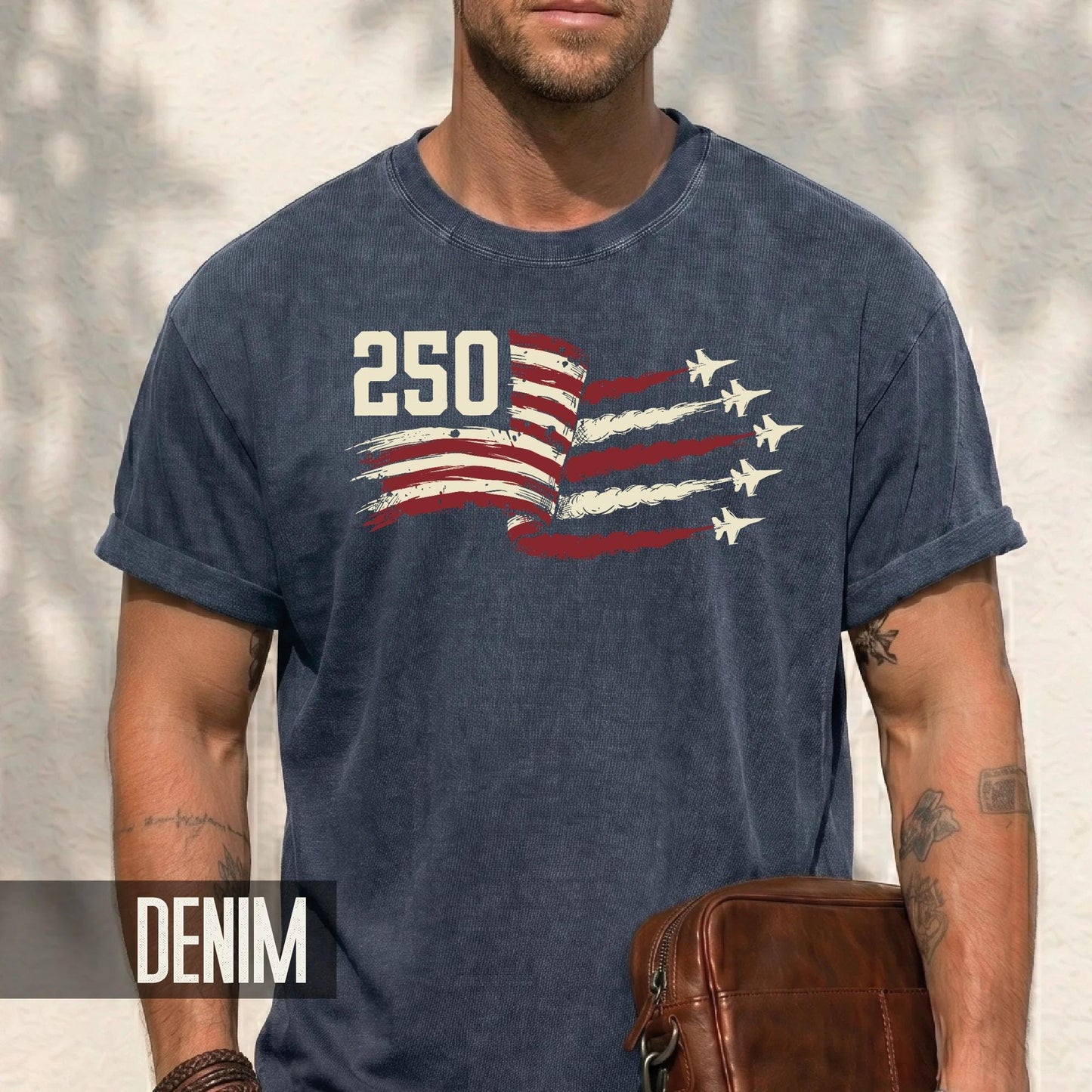 USA 250 Years Fighter Jet Airshow Shirt, American Flag Military Aviation Semiquincentennial Patriotic Tee