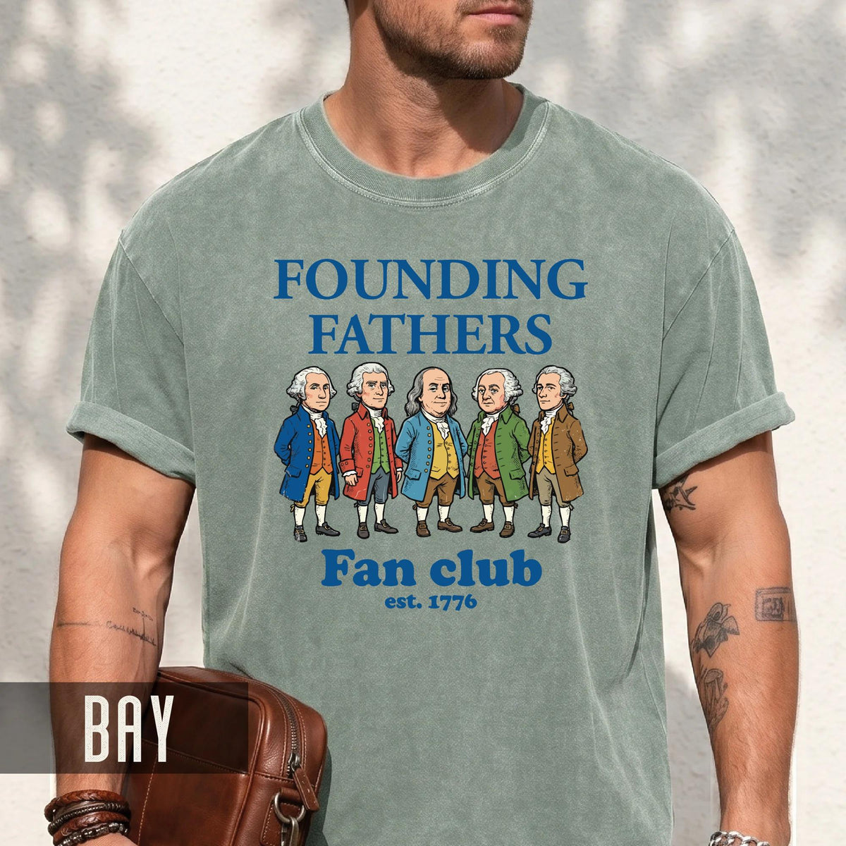 Funny Founding Fathers Fan Club Shirt, Retro American Revolution Leaders Tee