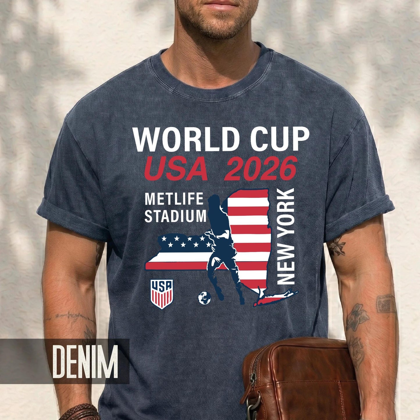 New York MetLife Stadium Map World Cup USA 2026 Shirt, Soccer Fan Souvenir Tee