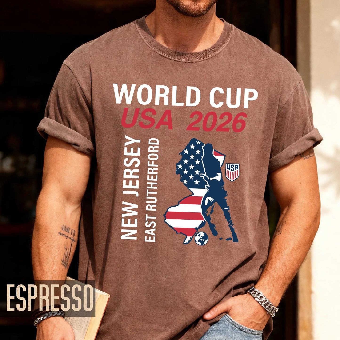 New Jersey East Rutherford Map World Cup USA 2026 Shirt, Soccer Fan Apparel Tee