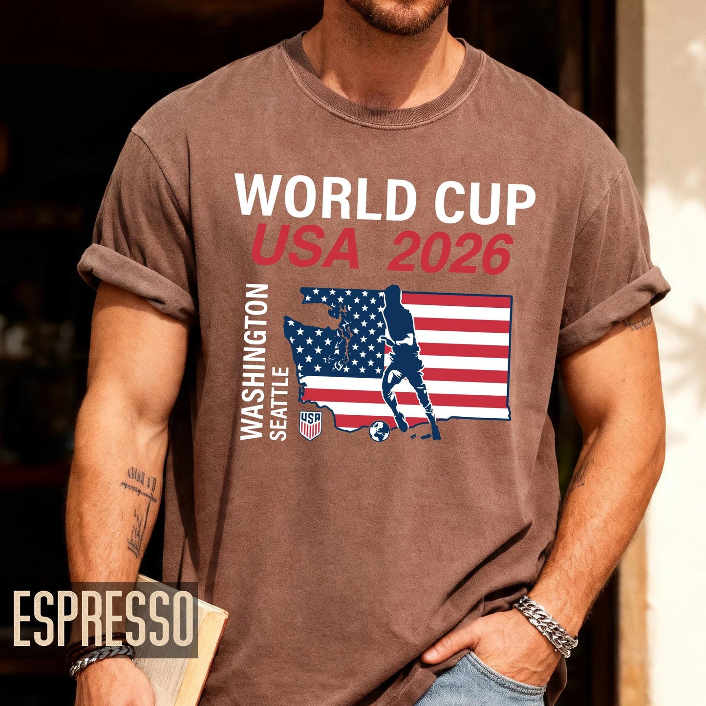 Seattle Washington Map World Cup USA 2026 Shirt, Soccer Fan Gear Host City Souvenir