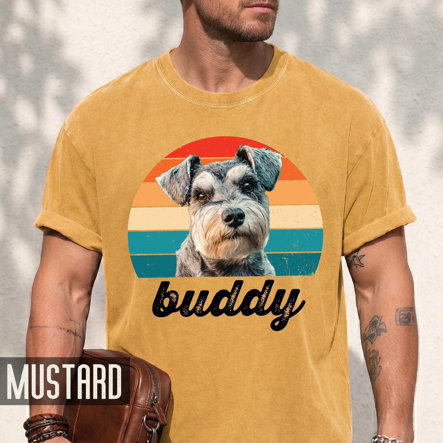 Custom Dog Photo Comfort Colors Shirt: Personalized Pet Dad Gift