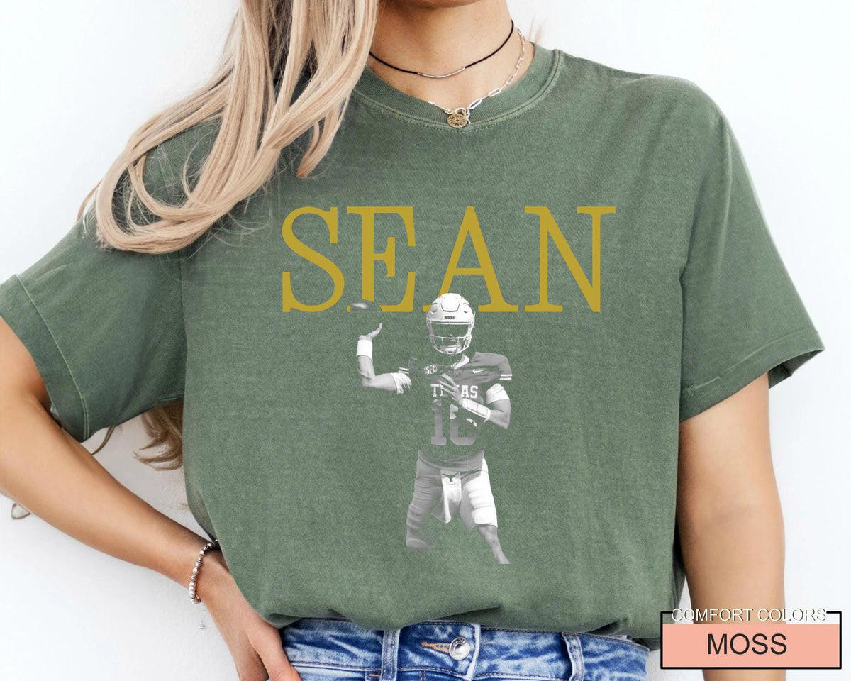 Custom Football Player Photo Shirt, Personalized Game Day Football Mom Tee
