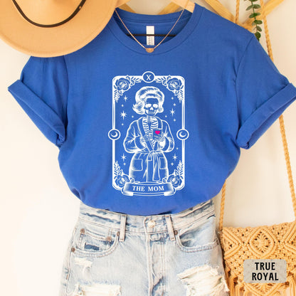 The Mom Tarot Card Shirt Skeleton Mom Shirt Motherhood Shirt Witchy Vibes Celestial Mama Shirt Halloween Gift For Mom