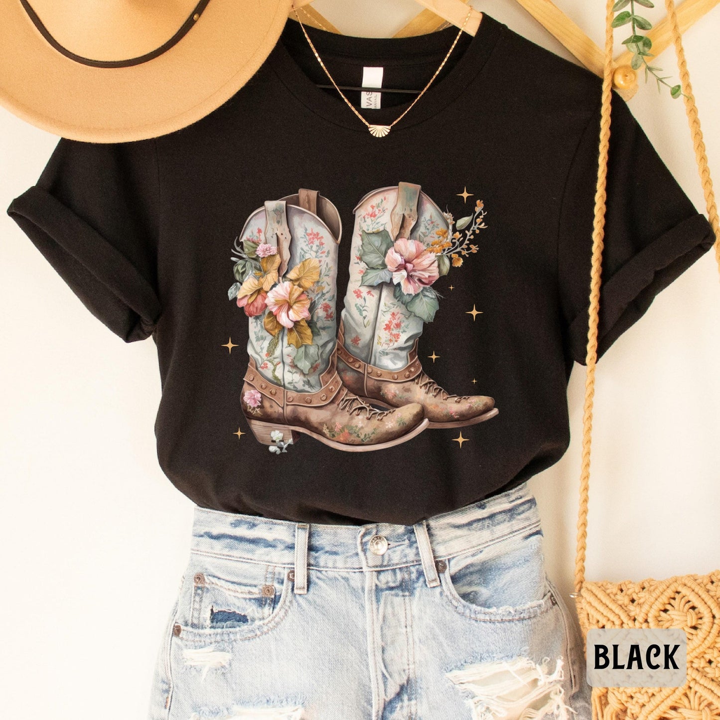 Cowgirl Boots Shirt Country Shirt Western Boots Shirt Country Concert Shirt Rodeo Shirt