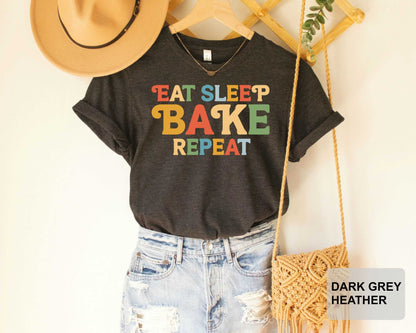 Baking Lover Shirt Eat Sleep Bake Repeat Shirt Gift for Baker Cookie Dealer Shirt Baking Shirt