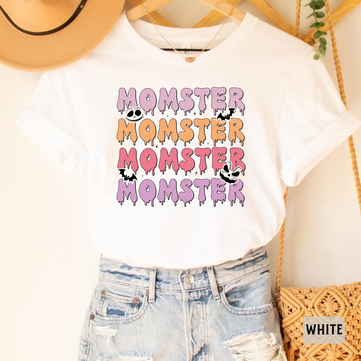 Momster Halloween Shirt Fall Shirt For Women Spooky Shirt Funny Halloween Shirt Pumpkin Shirt