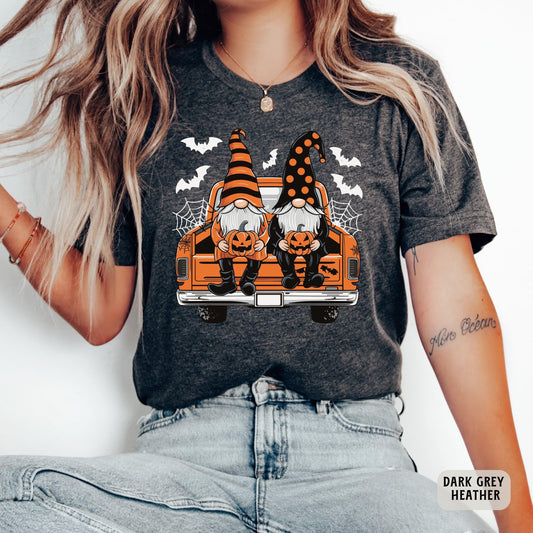 Gnome Truck Shirt Halloween Party Shirt Trick or Treat Shirt Fall Gnome Shirt Halloween Pumpkin Shirt