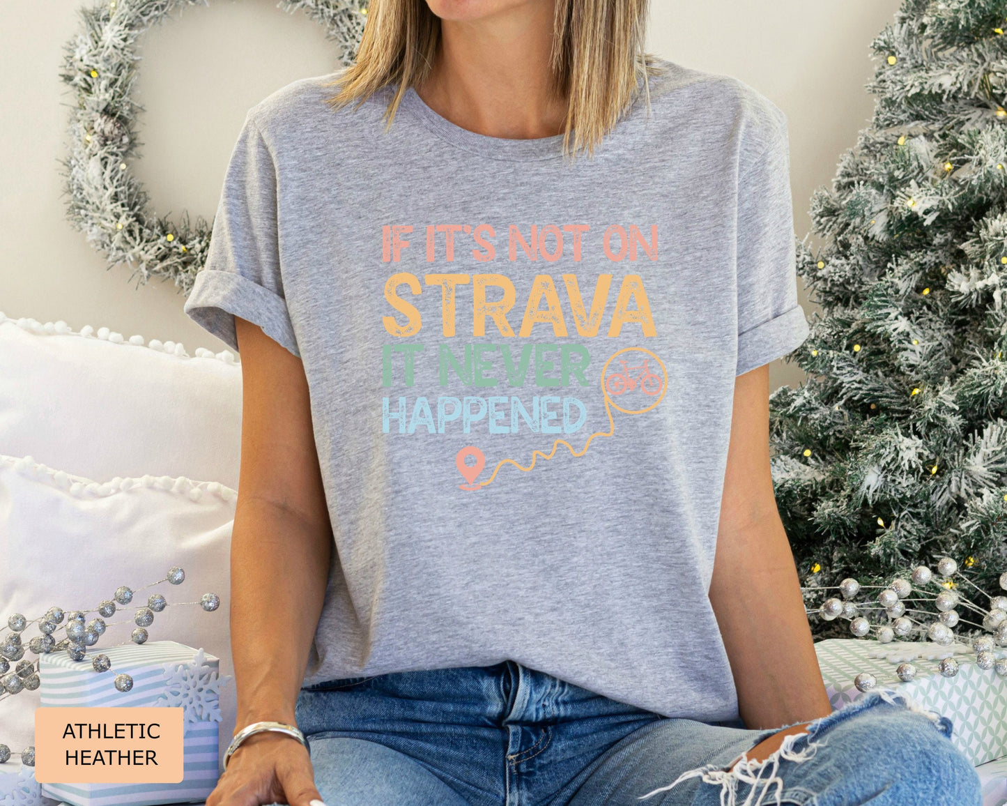 Biker Shirt If It's Not On Strava It Never Happened Shirt Outdoor Shirt Cycling Shirt Ride A Bike Shirt